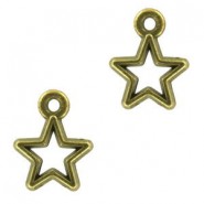 Colgante metálico Estrella 14x10mm - Bronce viejo